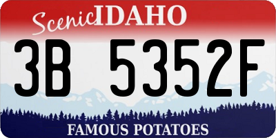 ID license plate 3B5352F