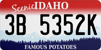 ID license plate 3B5352K