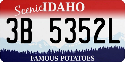 ID license plate 3B5352L