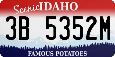 ID license plate 3B5352M