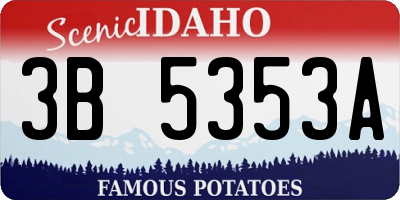 ID license plate 3B5353A