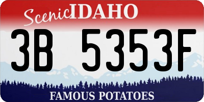 ID license plate 3B5353F