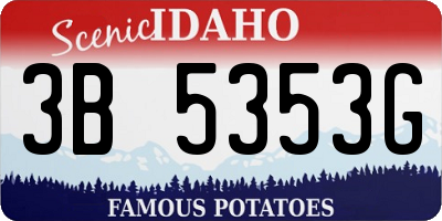 ID license plate 3B5353G