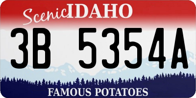 ID license plate 3B5354A