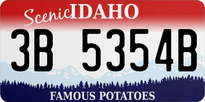 ID license plate 3B5354B