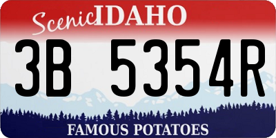 ID license plate 3B5354R
