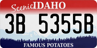 ID license plate 3B5355B