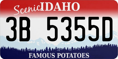 ID license plate 3B5355D