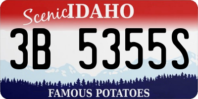 ID license plate 3B5355S