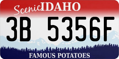 ID license plate 3B5356F