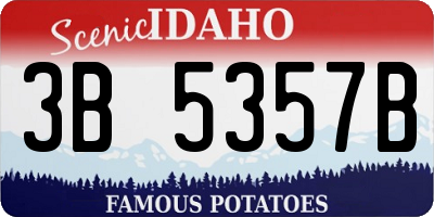 ID license plate 3B5357B