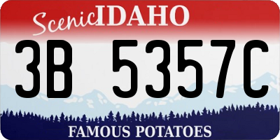 ID license plate 3B5357C