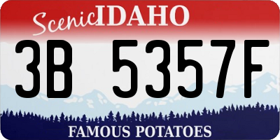 ID license plate 3B5357F