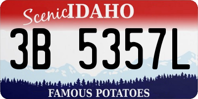 ID license plate 3B5357L
