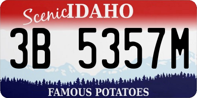 ID license plate 3B5357M