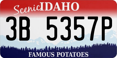ID license plate 3B5357P