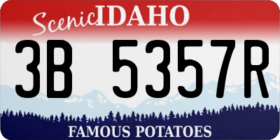 ID license plate 3B5357R