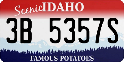 ID license plate 3B5357S
