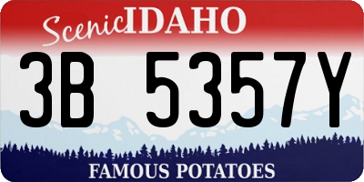 ID license plate 3B5357Y
