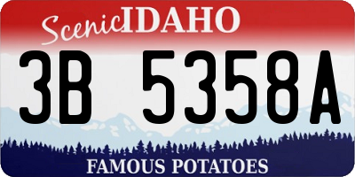 ID license plate 3B5358A