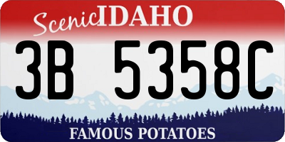 ID license plate 3B5358C