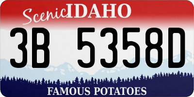 ID license plate 3B5358D