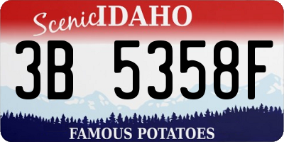 ID license plate 3B5358F