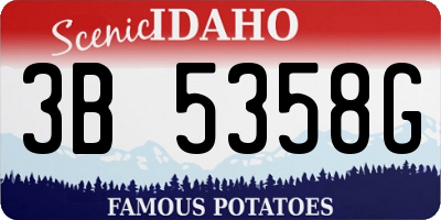 ID license plate 3B5358G