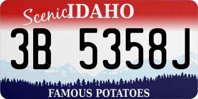 ID license plate 3B5358J