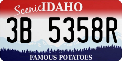 ID license plate 3B5358R