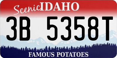 ID license plate 3B5358T