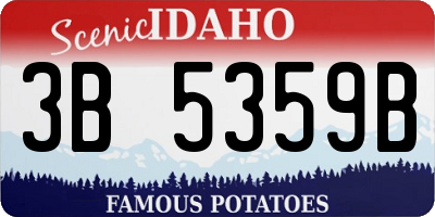 ID license plate 3B5359B