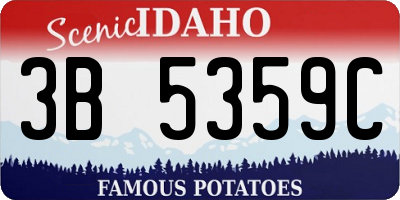 ID license plate 3B5359C