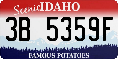 ID license plate 3B5359F