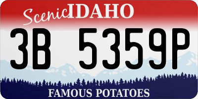 ID license plate 3B5359P