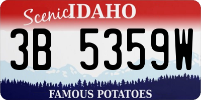 ID license plate 3B5359W