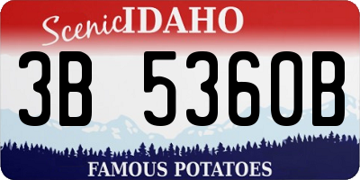 ID license plate 3B5360B