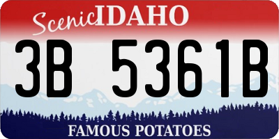 ID license plate 3B5361B