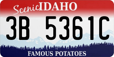 ID license plate 3B5361C