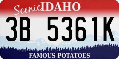 ID license plate 3B5361K