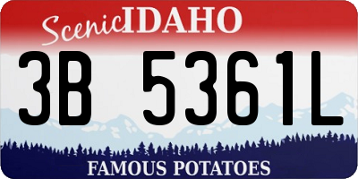 ID license plate 3B5361L