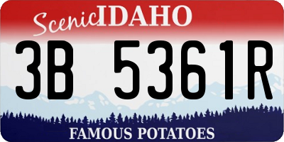 ID license plate 3B5361R