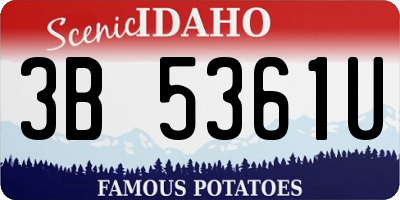 ID license plate 3B5361U