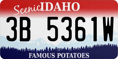 ID license plate 3B5361W