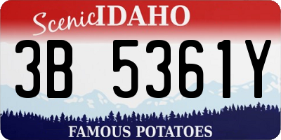 ID license plate 3B5361Y