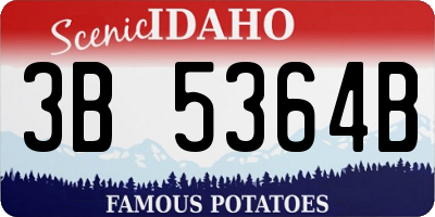 ID license plate 3B5364B