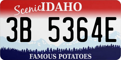 ID license plate 3B5364E