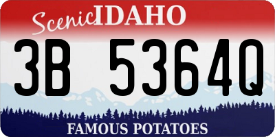ID license plate 3B5364Q