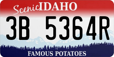 ID license plate 3B5364R