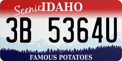 ID license plate 3B5364U
